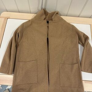 Cozy Tan Open Front Coat